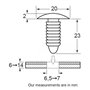 Restagraf - Fixations de Garnissage pour Certains Véhicules ALFA ROMEO, FIAT, LANCIA - Maintien Garniture Intérieure - Réf. 1180