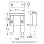 Restagraf - Fusible Plat Mini pour Automobile - Puissance 25 A - 32 V - Réf. 6846 - Sachet de 10