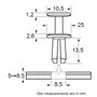 Agrafes pour vehicules type mercedes Restagraf Ref: 12439