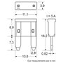 Restagraf - Fusible Plat Mini pour Automobile - Puissance 5 A - 32 V - Réf. 306841 - Boîte de 50