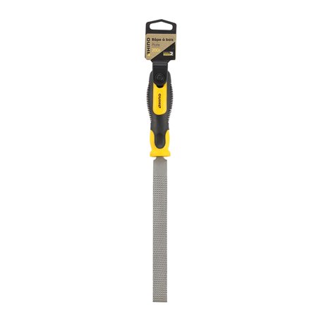 Rhino 43192 200 mm Râpe Lime Plate à Bois-Manche Ergonomique bi-matière-Longueur 200 mm-Garantie 5 Ans-Haute qualité et Longue d