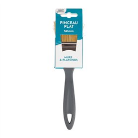 COGEX - Pinceau Plat Large Pour Murs et Plafonds - Largeur: 50mm - Manche en Plastique 100% Recyclé - Pour Surfaces Planes et To