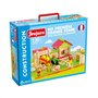 Jeujura J8237 8237 - MA Premiere Grande Ferme avec Tracteur ET REMORQUE - 130 Pieces - Développer Son Imagination
