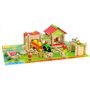 Jeujura J8237 8237 - MA Premiere Grande Ferme avec Tracteur ET REMORQUE - 130 Pieces - Développer Son Imagination, Son adresse e