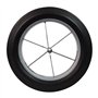Oxeo Roue de brouette increvable Jante métal Ø270 mm - Pneu 385 x 66 mm - Axe soudé Ø20mm Longueur 242mm