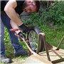 Oxeo Roue de brouette increvable Jante métal Ø270 mm - Pneu 385 x 66 mm - Axe soudé Ø20mm Longueur 242mm