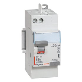 Interrupteur différentiel 2P 230V~ 63A type AC 30mA - 2 modules LEGRAND
