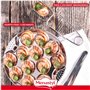 MENASTYL - Service à escargots de 18 pièces - 5040063 - 6 assiettes à 12 escargots Ø19cm + 6 pinces à escargots + 6 fourchettes 