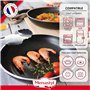 MENASTYL - Batterie de cuisine 5 pièces tous feux dont induction fabriquée en France - 2 poêles + 2 casseroles + 1 poignée amovi