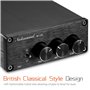 Nobsound TPA3116 Amplificateur numérique Bluetooth 5.0, 200 W (2 x 100 W), HiFi, stéréo, Classe D, avec Alimentation