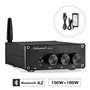 Nobsound TPA3116 Amplificateur numérique Bluetooth 5.0, 200 W (2 x 100 W), HiFi, stéréo, Classe D, avec Alimentation