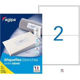 Agipa 101310 Lot de 200 Etiquettes multi usage coins arrondis 199
