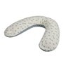 Candide - Coussin de grossesse Cœurs Gris jersey - Coussin allaitement multifonction 2 en 1 maternité et allaitement confortable