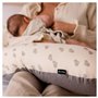 Candide - Coussin de grossesse Cœurs Gris jersey - Coussin allaitement multifonction 2 en 1 maternité et allaitement confortable