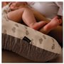 Candide - Coussin de grossesse Cœurs Gris jersey - Coussin allaitement multifonction 2 en 1 maternité et allaitement confortable