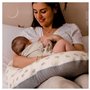Candide - Coussin de grossesse Cœurs Gris jersey - Coussin allaitement multifonction 2 en 1 maternité et allaitement confortable