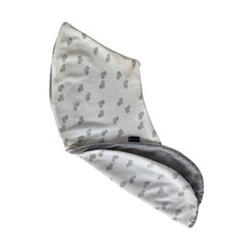Housse coussin d'allaitement et de grossesse jersey Cœurs gris