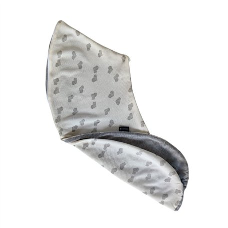 Housse coussin d'allaitement et de grossesse jersey Cœurs gris