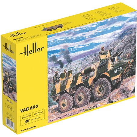 Heller - 81141 - Construction Et Maquettes - Vab 6X6 Transport De Troupes - Echelle 1/35ème