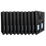 CREASTYL Ludi-Vin Lot de 10 Sacs en Papier Kraft Noir avec fenêtre Transparente