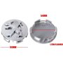 dzggs 4 pièces Auto Cache Moyeux pour Peugeot 308 2021-2023 60mm, ABS Aluminium Enjoliveur Centre Roue Couvercle de Moyeu Centra
