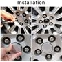dzggs 4 pièces Auto Cache Moyeux pour Peugeot 308 2021-2023 60mm, ABS Aluminium Enjoliveur Centre Roue Couvercle de Moyeu Centra