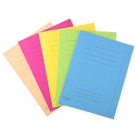 Exacompta - Réf. 435000E - Paquet de 50 chemises rigides imprimées Forever® 220 g/m2 - chemises 100% recyclées et certifiées Ang