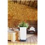 Louis Moulin Roule-Plantes Bois carré 30x30 cm - Anthracite - Origine France Garantie