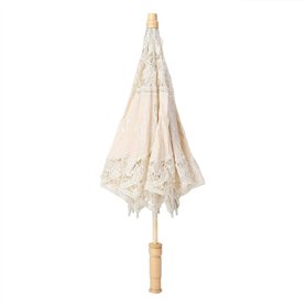 Wincal Parapluie en Dentelle Pliant- Parasol Broderie Fleurs Dentelle Fait à la Main