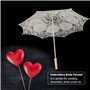 Wincal Parapluie en Dentelle Pliant- Parasol Broderie Fleurs Dentelle Fait à la Main, Mariage Tournage Soleil Parasol, Parapluie
