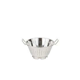 Passoire conique avec pied - 2 anses - inox - 32 cm