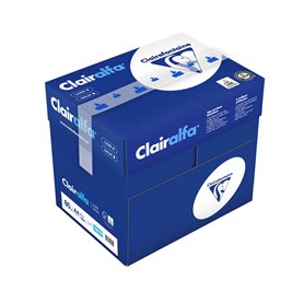 Clairefontaine - Réf. 1929C – 2500 feuilles de papier blanc au format A4 - Clairalfa 80 g/m² – Carton contenant 5 ramettes de 50