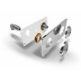 FIXSYSTEM Kit platine de sortie cloison alimentation mâle 15x21 (1/2) - sorties mâle 12x17 (3/8) pour robinet Lavabo/Evier - Ins