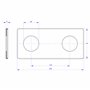 FIXSYSTEM Kit platine de sortie cloison alimentation mâle 15x21 (1/2) - sorties mâle 12x17 (3/8) pour robinet Lavabo/Evier - Ins