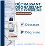 STARWAX - Décrassant Dégraissant pour Sols Extérieurs - Elimine sans Effort Graisses et Salissures - Multi Support - Formule Con