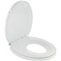 Wirquin 20719572 Abattant wc Family avec fermture ralentie et charnières plastiques, blanc