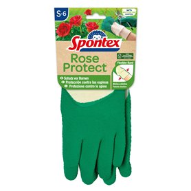 Spontex Rose Protect Paire de gants de jardinage extra résistants pour épines et haies en latex de caoutchouc naturel FSC Taille