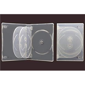Lot de 5 boîtiers transparents pour 5 DVD – Peut contenir 5 CD