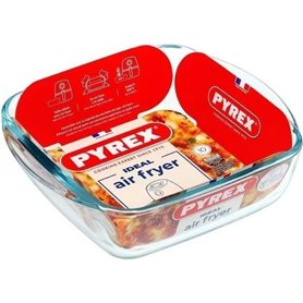 Plat air fryer - PYREX - 1450141 - Carré - En verre borosilicate - 20 x 17 cm