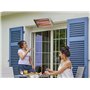 FAVEX - Chauffage électrique Riva II - Extérieur - Support Mural Ajustable - Télécommande - 50 x 8 x 25 cm - INOX