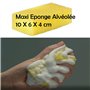 Eurotel Pierre Blanche Argile Naturelle Nettoyage - 425 GR - Formule 2023 : Film de Protection + Maxi Eponge Alvéolée + Pot Méta
