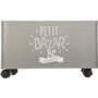 Les Douces Nuits de Maé Coffre de Rangement à Roulettes Gris 48 x 28.5 x 28 cm Rectangulaire avec Charnière et Roues pour Jouets