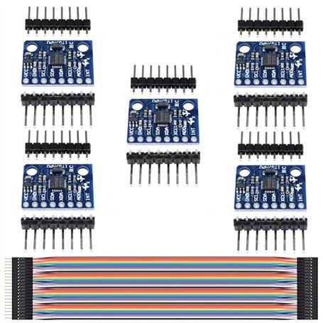 Youmile 5Pack MPU-6050 Module d'accéléromètre GY-521 Gyroscope à 3 axes Accéléromètre à 3 axes Capteur 6DOF Convertisseur AD 16