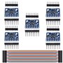 Youmile 5Pack MPU-6050 Module d'accéléromètre GY-521 Gyroscope à 3 axes Accéléromètre à 3 axes Capteur 6DOF Convertisseur AD 16