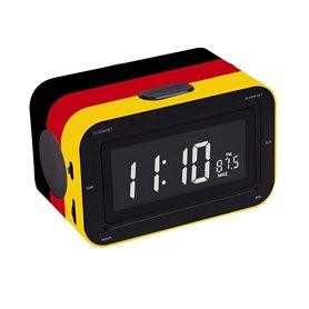 BigBen Interactive RR30 Radio Réveil Motif Allemagne Noir