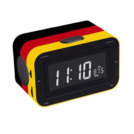 BigBen Interactive RR30 Radio Réveil Motif Allemagne Noir