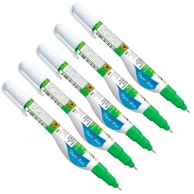 Lot de 5 paquets de papier correcteur à stylo 7 ml Emballage de 5 pièces