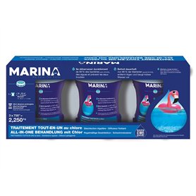 Marina Lot de 3 - Traitement Tout-en-Un au Chlore en diffuseur Flottant pour 10 à 30 m