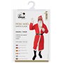 P'TIT CLOWN - 12073 - Costume Père Noël Adulte - Santa Claus - Manteau avec Capuche, Ceinture, Barbe - Déguisement Fêtes de Fin 