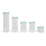 Set de 5 bocaux de conservation - LIVOO - MEN399 - 450 ml - Verre borosciliate - Couvercle en silicone et verre